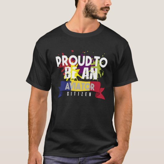 アビ誇りを持ったエーター市民キャリア労働者の労働者 Tシャツ (正面)