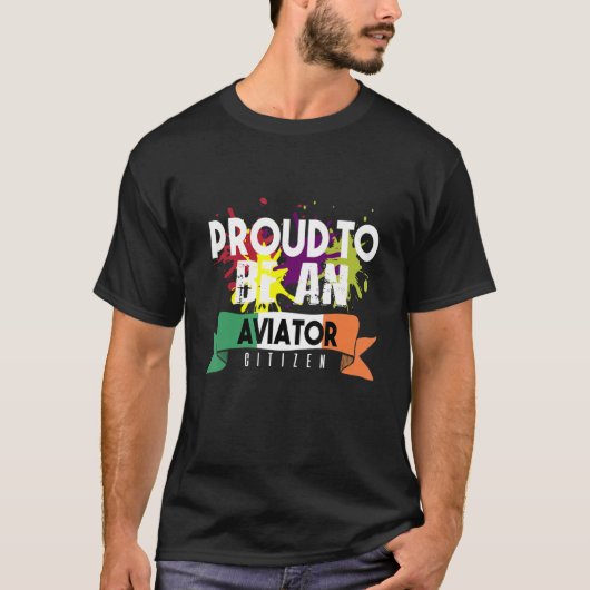 アビ誇りを持ったエーター市民キャリア労働者の労働者 Tシャツ (正面)