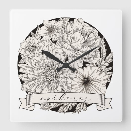 アピコレス：異端/反逆 – ユダヤ人のユーモア スクエア壁時計 (正面)