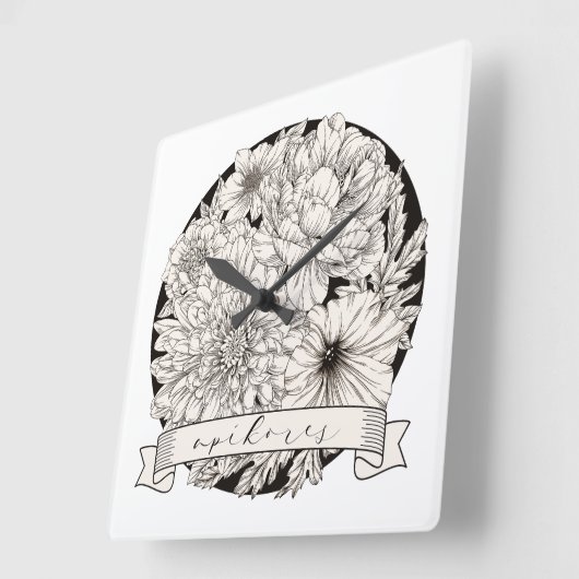 アピコレス：異端/反逆 – ユダヤ人のユーモア スクエア壁時計 (傾斜)