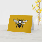 アピスメリフェラハネビーのグリーティングカード カード (黄色い花)