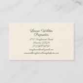 アピラエレガントタイポグラフィハニービーキーパー 名刺 (裏面)