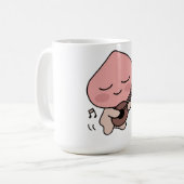 アピーチの夏のボディ コーヒーマグカップ (正面左)