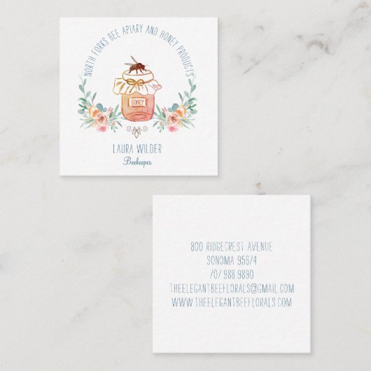 アピールビーハニージャーフローラ スクエア名刺 (正面/裏面)