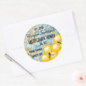 アピールワイルドフラワーハニービーファーム16ozカスタマイズ可能 ラウンドシール (封筒)