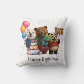 アピー誕生日ベアトリオ装飾用クッション16x16 クッション (正面)