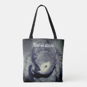 アフおもしろいリカ産の灰色のオウムパーソナライズされたドリ トートバッグ (裏面)