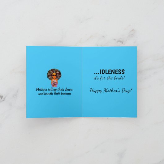 アフおもしろいリカ・アメリカの母の日に言葉を飛ばす カード (内部)