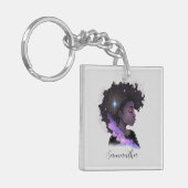 アフきらめくロ女性 キーホルダー (正面左)