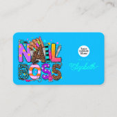 アフはっきりしたリカカラフルアメリカ爪、 ネイルボス 名刺 (正面)