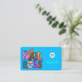 アフはっきりしたリカカラフルアメリカ爪、 ネイルボス 名刺 (スタンド正面)