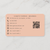 アフはっきりしたロセントリック黒人女性ヘアサロンブランディング 名刺 (裏面)