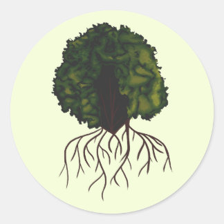 アフはっきりしたロ美しいデジタルコラージュポートレート ラウンドシール