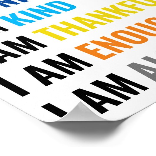 アファメーションウォールアート ポスター (角)