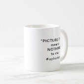 アファンタシア学生瞳孔写真このブラックフォント コーヒーマグカップ (正面右)