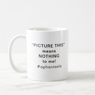 アファンタシア学生瞳孔写真このブラックフォント コーヒーマグカップ