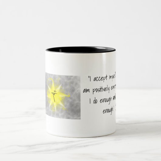 アファ太陽のミレーション付き叢チャクラコーヒーマグ ツートーンマグカップ (中央)