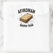 アフィコマンの検索チームHanukkahユダヤ人の食品愛好家 ラウンドシール (バッグ)