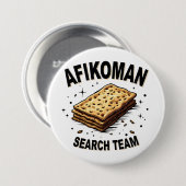 アフィコマンの検索チームHanukkahユダヤ人の食品愛好家 缶バッジ (正面&裏面)