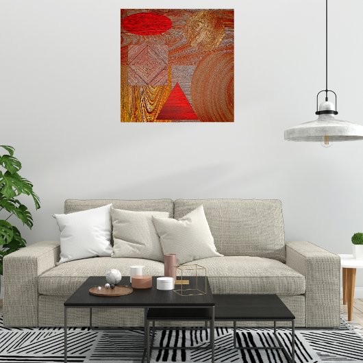 アフィシェボワ – フォーメスジェオメトリケストテキステュレ ポスター