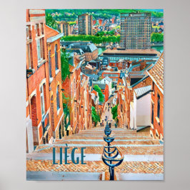 アフィシェリエージュベルジケ写真ヴィンテージ ポスター