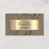 アフィリエイトマーケティングコンサルティング金ゴールドグリッター大理石 名刺 (正面)