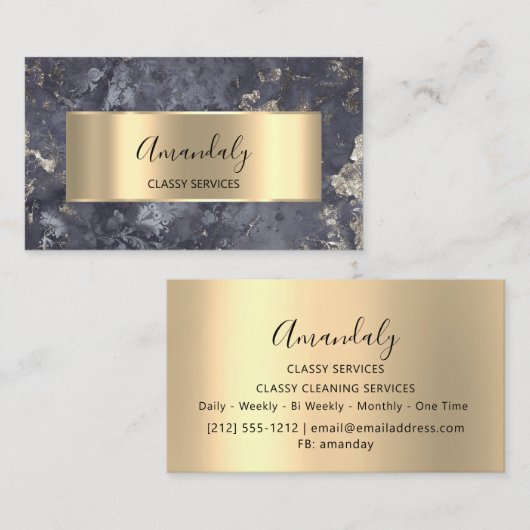 アフィリエイトマーケティングコンサルティング金ゴールドグレーグレンギー 名刺 (正面/裏面)