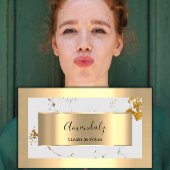 アフィリエイトマーケティングコンサルティング金ゴールドフレーム大理石 名刺