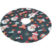 アフェスティバルタペストリーサンタとクリスマス応援 ブラッシュドポリエステルツリースカート (アングル)