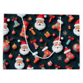 アフェスティバルタペストリーサンタとクリスマス応援 ラージペーパーバッグ (裏面)