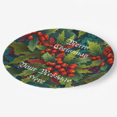 アフェスティバルメリークリスマスホリーホリデイ ペーパープレート (アングル)