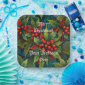 アフェスティバルメリークリスマスホリーホリデイ ペーパープレート (パーティー)