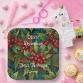 アフェスティバルメリークリスマスホリーホリデイ ペーパープレート (パーティー)