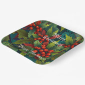 アフェスティバルメリークリスマスホリーホリデイ ペーパープレート (傾斜あり)