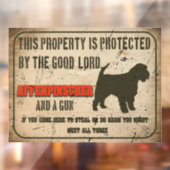 アフェンピおもしろいンシェルシルエット警告ガードドッグS ウィンドウサイン (シート2)