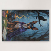 アフェンピンシェお洒落ードグハロウィン絵を描ズ ジグソーパズル (横)