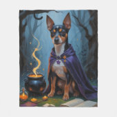 アフェンピンシェお洒落ードグハロウィン絵を描ズ フリースブランケット (正面)