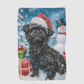 アフェンピンシェアウィンターワンダーランドクリスマスジョイ ゴルフタオル (正面)