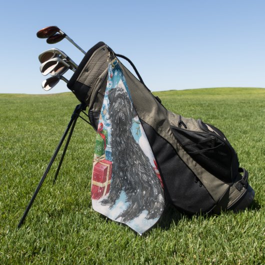 アフェンピンシェアウィンターワンダーランドクリスマスジョイ ゴルフタオル (グリーン)