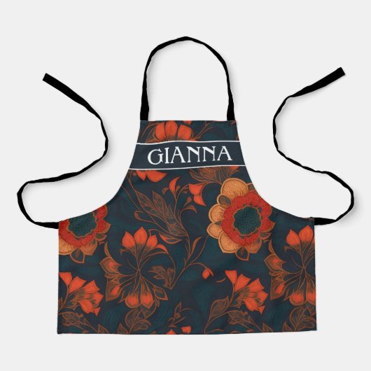 アフェンピンシェカラフルモザイクパーソナライズされたパターン エプロン (正面)