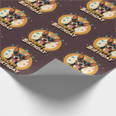 アフェンピンシェカラフルー犬 ラッピングペーパー (角)