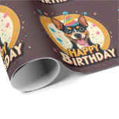 アフェンピンシェカラフルー犬 ラッピングペーパー (ロールコーナー)