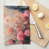 アフェンピンシェバラ付き – バレンタインデー キッチンタオル (四つ折り)