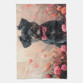 アフェンピンシェバラ付き – バレンタインデー キッチンタオル (縦)