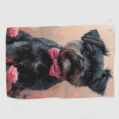 アフェンピンシェバラ付き – バレンタインデー ゴルフタオル (横)