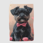 アフェンピンシェバラ付き – バレンタインデー ゴルフタオル (正面)