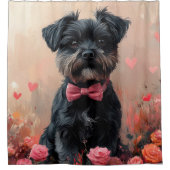 アフェンピンシェバラ付き – バレンタインデー シャワーカーテン (正面)