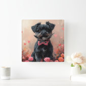 アフェンピンシェバラ付き – バレンタインデー スクエア壁時計 (ホーム)