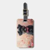 アフェンピンシェバラ付き – バレンタインデー ラゲッジタグ (正面縦)