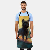 アフェンピンシェビーチ絵画サーフィン エプロン (着用した状態)